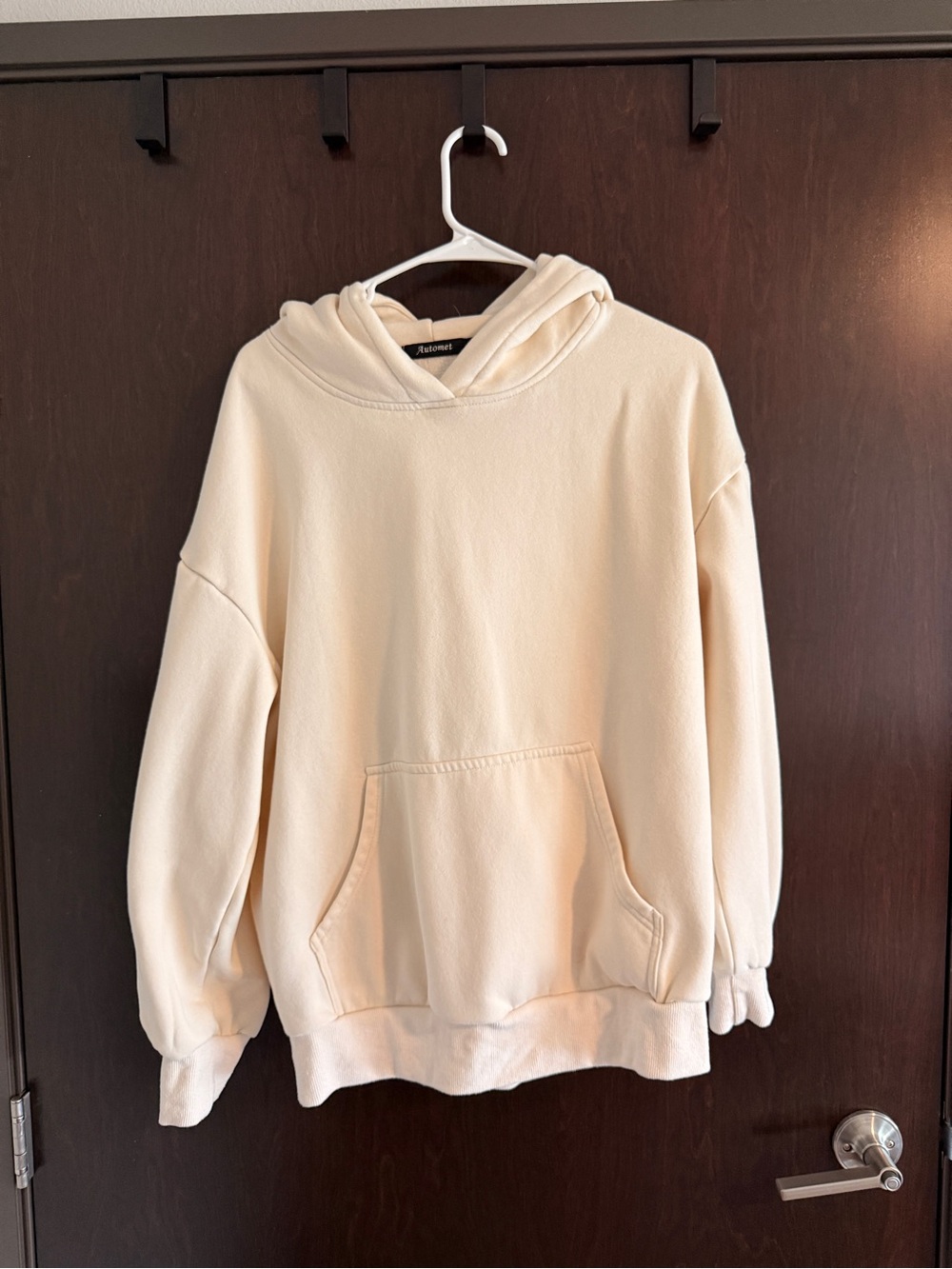 Cream Pullover Hoodie - Women's Relaxed Cozy Sweatshirt